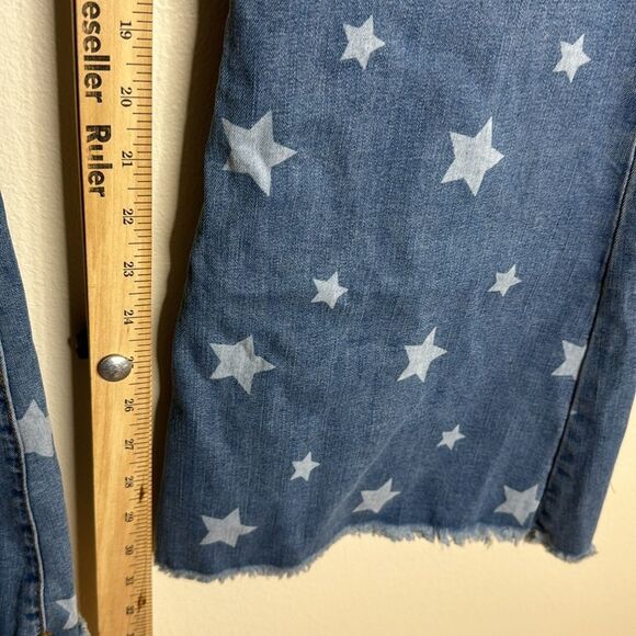 8th of La ladies star Button fly flare bell bottom denim jeans size 30 - Picture 6 of 11